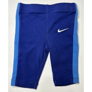 Nike Leggings Baby Pants Size 3-6 Months Navy Blue Light‎ Blue Stripe